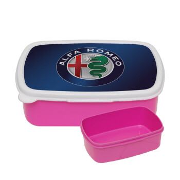 Alfa Romeo, ΡΟΖ παιδικό δοχείο φαγητού (lunchbox) πλαστικό (BPA-FREE) Lunch Βox M18 x Π13 x Υ6cm