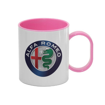 Alfa Romeo, Κούπα (πλαστική) (BPA-FREE) Polymer Ροζ για παιδιά, 330ml