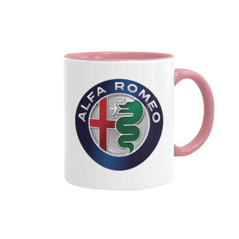 Alfa Romeo, Mug colored pink, ceramic, 330ml