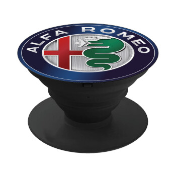 Alfa Romeo, Pop Socket Μαύρο Βάση Στήριξης Κινητού στο Χέρι