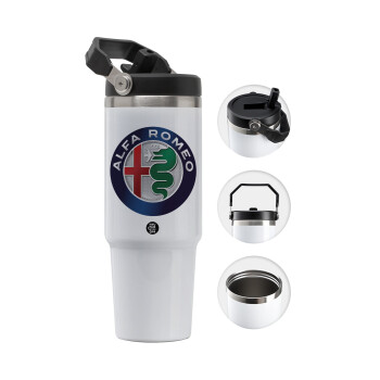 Alfa Romeo, 30oz stainless Steel Tumbler with Handle