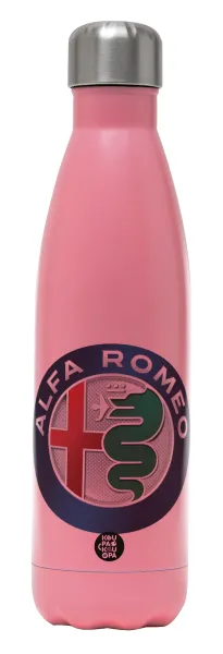 Alfa Romeo — Μεταλλικό παγούρι θερμός Ροζ Ματ (Stainless steel), διπλού τοιχώματος, 500ml