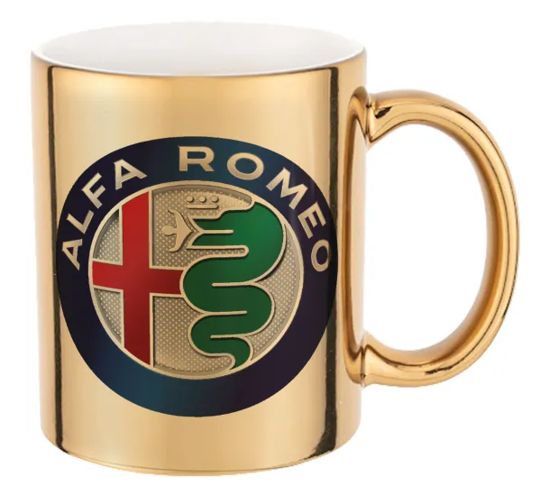 Alfa Romeo — Mug ceramic, gold mirror, 330ml