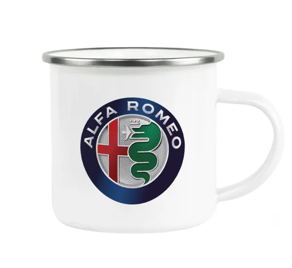Alfa Romeo — Metallic enamel cup white 360ml