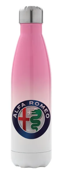 Alfa Romeo — Metal mug thermos Pink/White (Stainless steel), double wall, 500ml