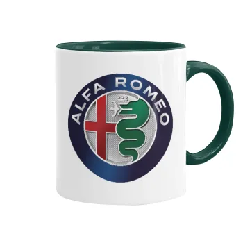 Alfa Romeo, Κούπα χρωματιστή πράσινη, κεραμική, 330ml