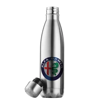 Alfa Romeo, Μεταλλικό παγούρι θερμός Inox (Stainless steel), διπλού τοιχώματος, 500ml