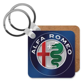 Alfa Romeo, Μπρελόκ Ξύλινο τετράγωνο MDF