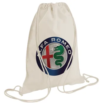 Alfa Romeo, Backpack bag GYMBAG natural (28x40cm)