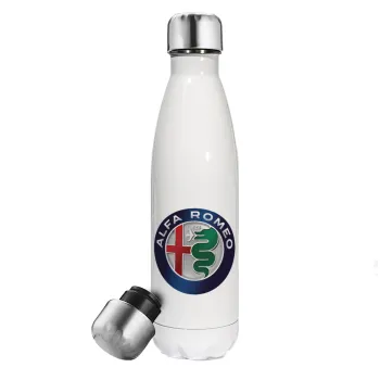 Alfa Romeo, Metal mug thermos White (Stainless steel), double wall, 500ml