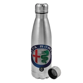 Alfa Romeo, Metallic water bottle, stainless steel, 750ml