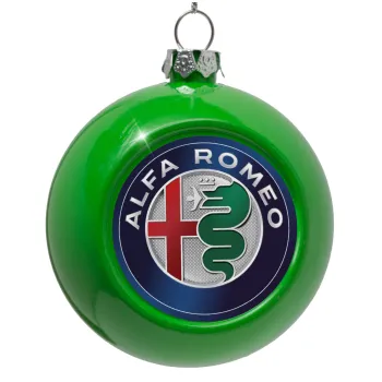 Alfa Romeo, Green Christmas tree ornament bauble 8cm