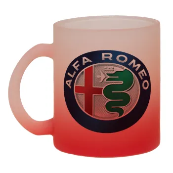 Alfa Romeo, Κούπα γυάλινη δίχρωμη με βάση το κόκκινο ματ, 330ml