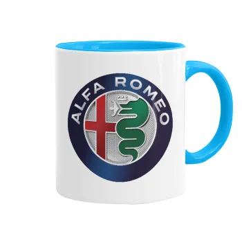 Alfa Romeo, Mug colored light blue, ceramic, 330ml