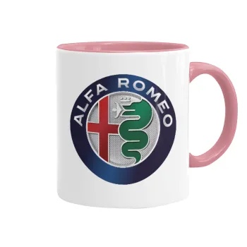 Alfa Romeo, Mug colored pink, ceramic, 330ml