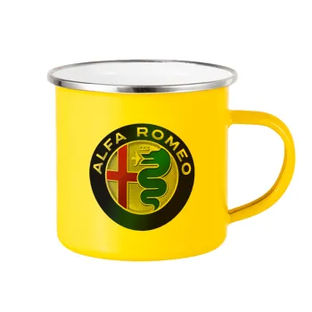 Alfa Romeo, Yellow Enamel Metallic Cup 360ml
