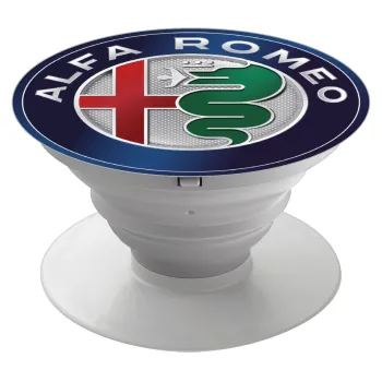 Alfa Romeo, Phone Holders Stand  White Hand-held Mobile Phone Holder