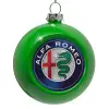 Green Christmas tree ornament bauble 8cm