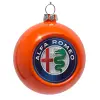 Orange Christmas tree ornament bauble 8cm