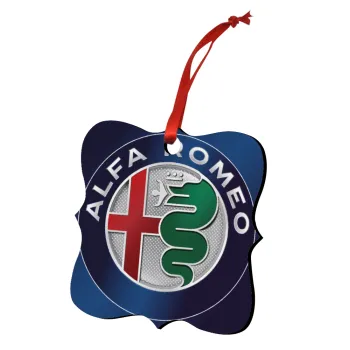 Alfa Romeo, Christmas ornament polygon wooden 7.5cm