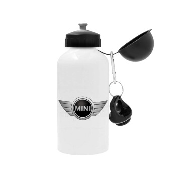 mini cooper, Μεταλλικό παγούρι νερού, Λευκό, αλουμινίου 500ml