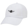 mini cooper, Καπέλο ενηλίκων Jockey Λευκό (snapback, 5-φύλλο, unisex)