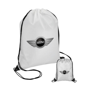 mini cooper, Τσάντα πουγκί με μαύρα κορδόνια 45χ35cm (1 τεμάχιο)