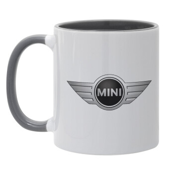 mini cooper, Mug colored grey, ceramic, 330ml