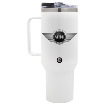mini cooper, Mega Stainless steel Tumbler with lid, double wall 1,2L