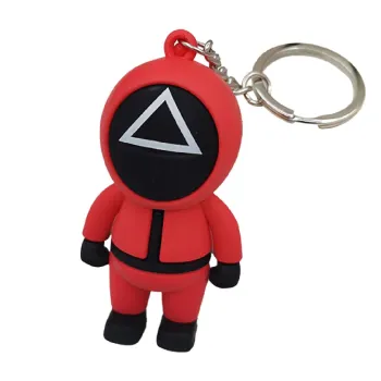 Μπρελόκ Κλειδιών Squid Game σιλικόνης 3D Στρατιώτης (Τρίγωνο)