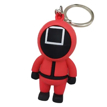 Μπρελόκ Κλειδιών Squid Game σιλικόνης 3D Διαχειριστής (Τετράγωνο)