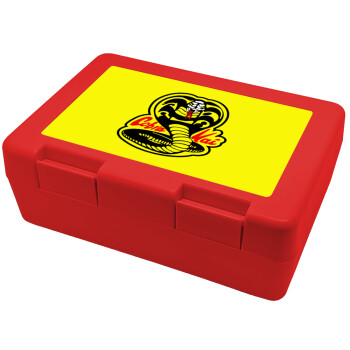 Cobra Kai Yellow, Παιδικό δοχείο κολατσιού ΚΟΚΚΙΝΟ 185x128x65mm (BPA free πλαστικό)
