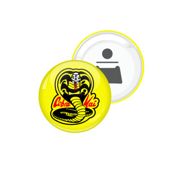 Cobra Kai Yellow, Μαγνητάκι και ανοιχτήρι μπύρας στρογγυλό διάστασης 5,9cm