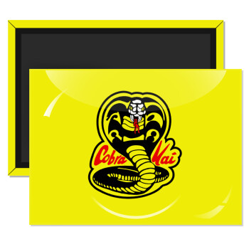 Cobra Kai Yellow, Ορθογώνιο μαγνητάκι ψυγείου διάστασης 9x6cm