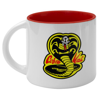 Cobra Kai Yellow, Κούπα κεραμική 400ml Λευκή/Κόκκινη
