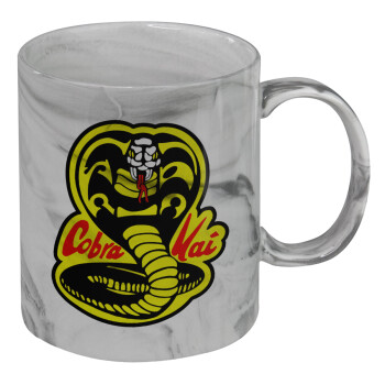 Cobra Kai Yellow, Mug ceramic marble style, 330ml