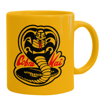 Cobra Kai Yellow, Ceramic coffee mug yellow, 330ml (1pcs)