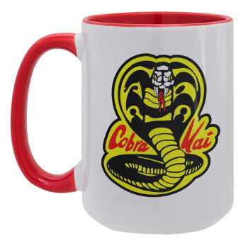Cobra Kai Yellow, Κούπα Mega 15oz, κεραμική Κόκκινη, 450ml