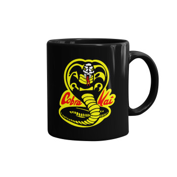 Cobra Kai Yellow, Mug black, ceramic, 330ml