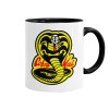 Cobra Kai Yellow, Mug colored black, ceramic, 330ml