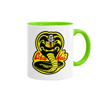 Cobra Kai Yellow, Mug colored light green, ceramic, 330ml