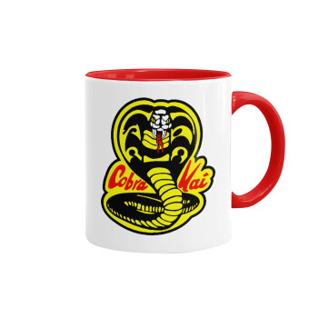 Cobra Kai Yellow, Mug colored red, ceramic, 330ml