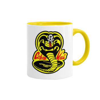 Cobra Kai Yellow, Mug colored yellow, ceramic, 330ml