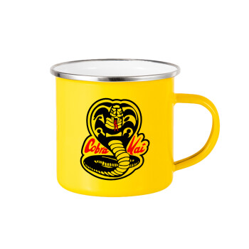 Cobra Kai Yellow, Κούπα Μεταλλική εμαγιέ Κίτρινη 360ml