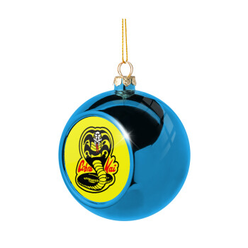Cobra Kai Yellow, Χριστουγεννιάτικη μπάλα δένδρου Μπλε 8cm