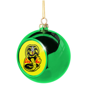 Cobra Kai Yellow, Χριστουγεννιάτικη μπάλα δένδρου Πράσινη 8cm