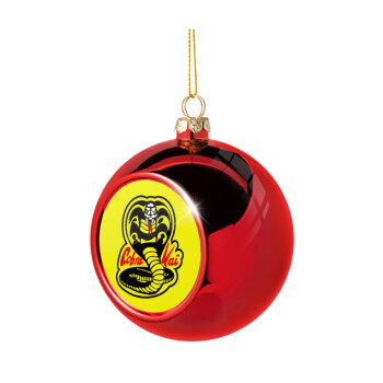 Cobra Kai Yellow, Χριστουγεννιάτικη μπάλα δένδρου Κόκκινη 8cm