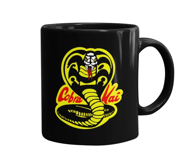Cobra Kai Yellow — Κούπα Μαύρη, κεραμική, 330ml