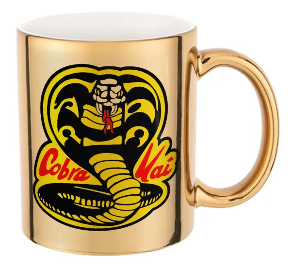 Cobra Kai Yellow — Mug ceramic, gold mirror, 330ml