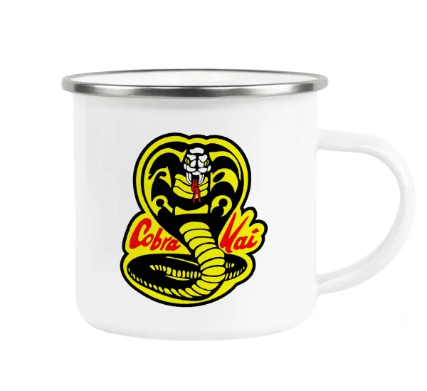 Cobra Kai Yellow — Metallic enamel cup white 360ml